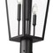 Z-Lite Gannon 3 Light Outdoor Post Mount Fixture, 12in. W x 105.25in. H, Black 5008PHXLR-5012P-BK - alternate 6
